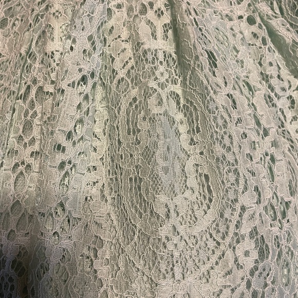 NWT ASOS Mint Green Beautiful Paisley Lace Formal Dress Sz 8 Bridesmaid Prom - Picture 7 of 11